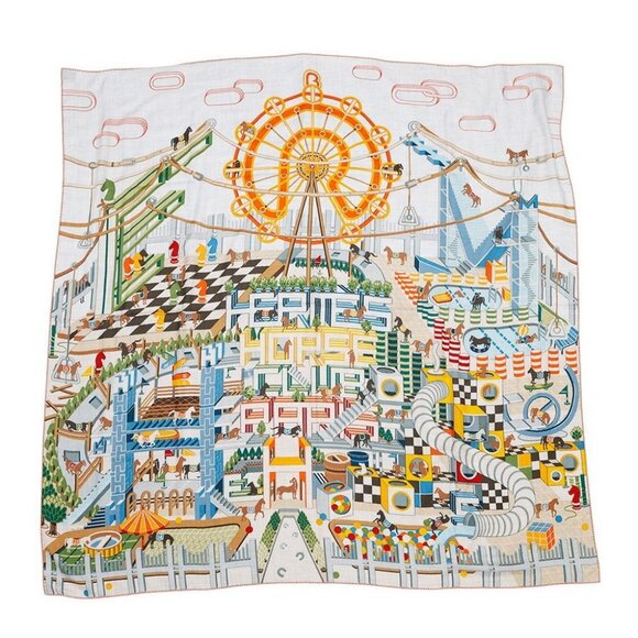 HERMES Giant Square HERMES Horse Club HERMES HORSE CLUB Size 140 Cashmere70% - Picture 2 of 10